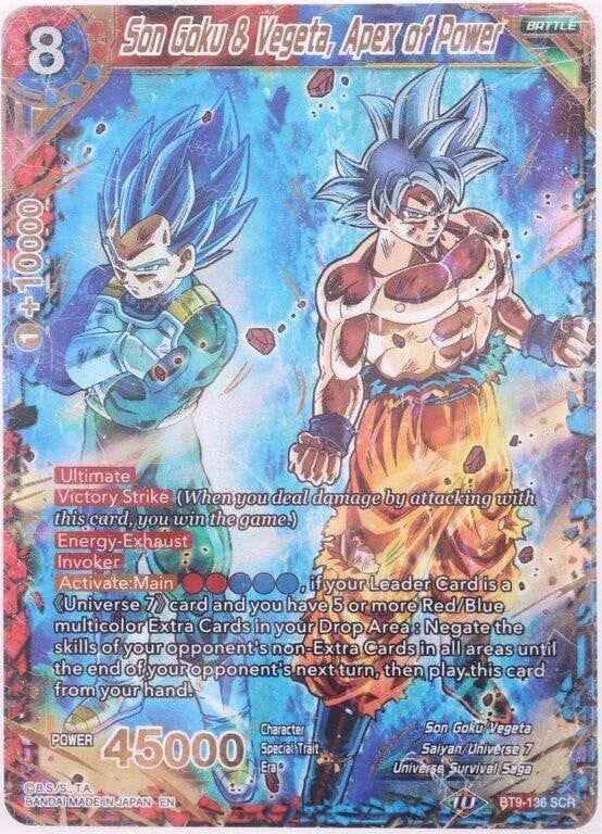 Lot 194334: DRAGON BALL TCG SON GOKU&VEGETA, APEX OF POWER