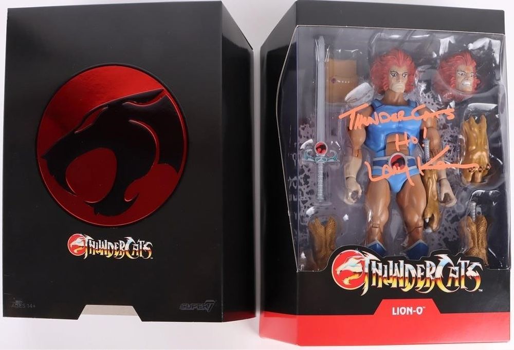 Lot 194338: THUNDERCATS LION-O LARRY KENNEY AUTO. FIGURE JSA