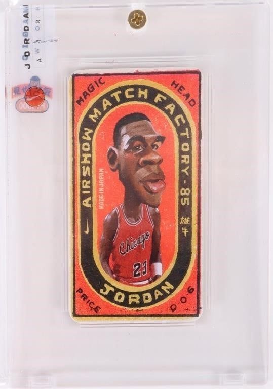 Lot 194363: 1985 MICHAEL JORDAN ROOKIE JAPAN TOBACCO CARD