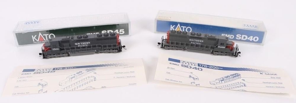Lot 194385: KATO N GAUGE EMD SD40 & SD45 MODELS - (2)