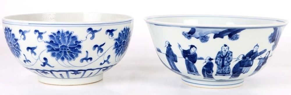 Lot 194392: ASAIN BLUE & WHITE PORCELAIN BOWLS - LOT OF 2