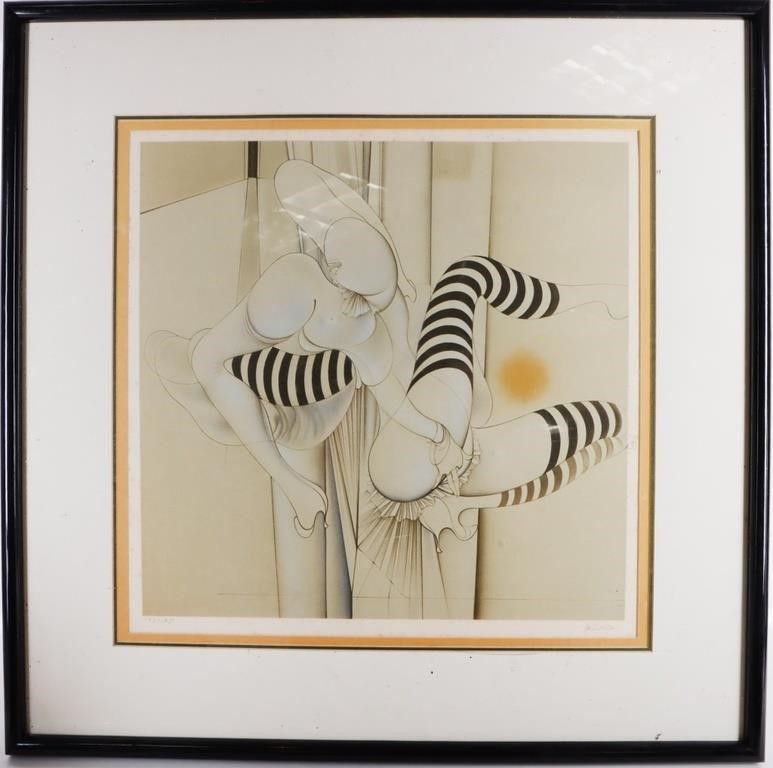 Lot 194396: HANS BELLMER LES BAS RAYES LITHOGRAPH ARTWORK