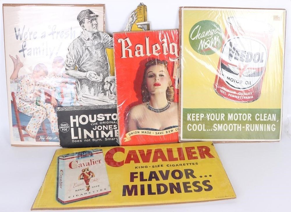 Lot 194422: 1950'S POSTER ADVERTISEMENTS - LOT OF 5