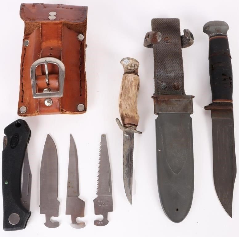 Lot 194427: ASSORTED COLLECTIBLE POCKET/ BOWIE KNIVES - (3)