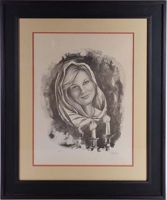 A. P. FORTUNE SIGNED ORIGINAL INK PORTRAIT. A. P. Fortune signed original ink portrait of a 