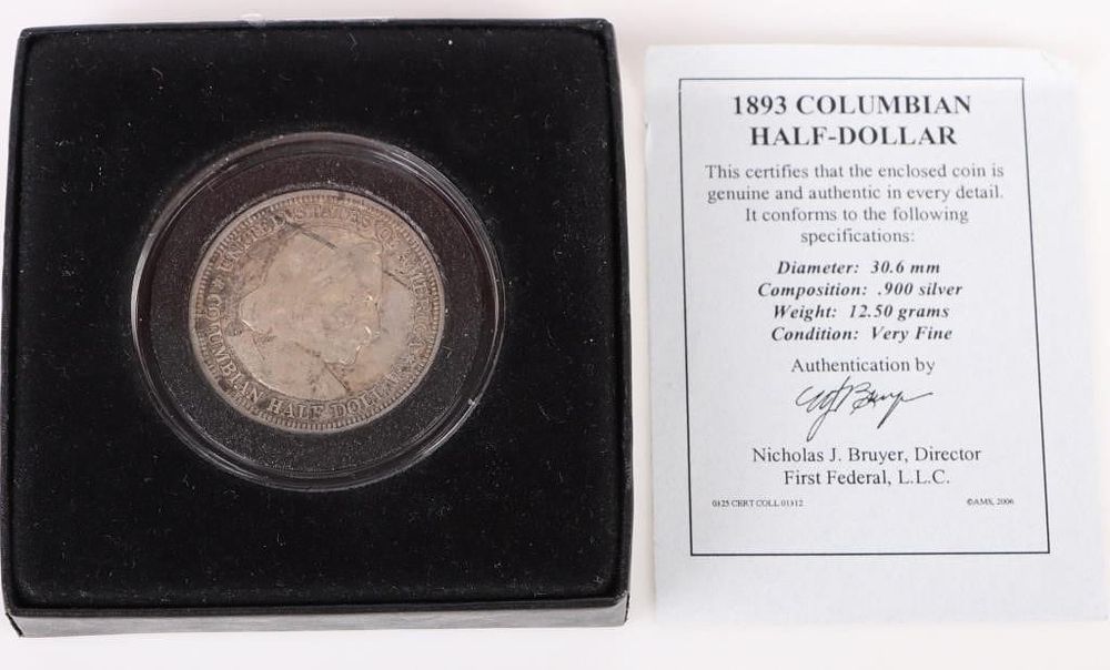 Lot 195301: 1893 COLUMBIAN EXPOSITION HALF DOLLAR COIN