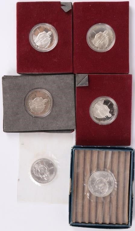 Lot 195315: 90% SILVER 250TH ANNIVERSARY 1982 S/D COINS - (6)