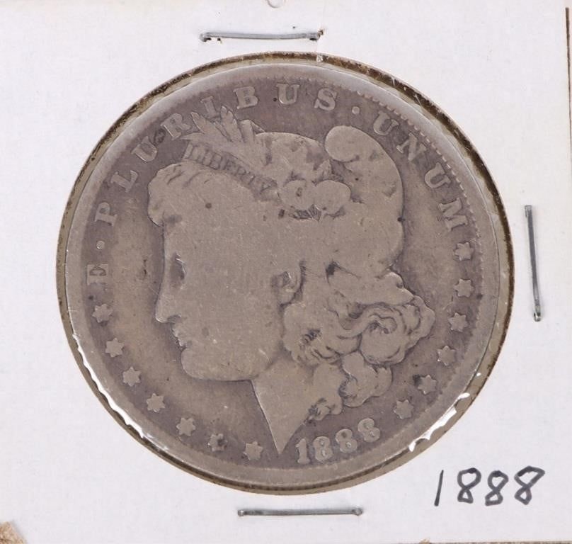 Lot 195316: 1888 O "HOT LIPS" DOUBLE DIE MORGAN DOLLAR