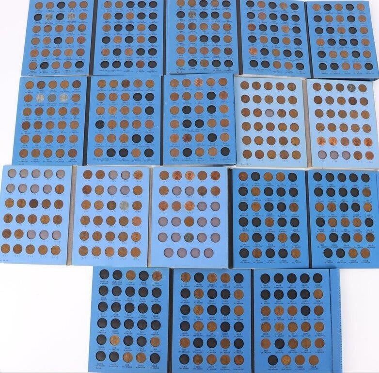 Lot 195341: LINCOLN CENT COLLECTORS BOOKS MOSTLY FILLED - (7)