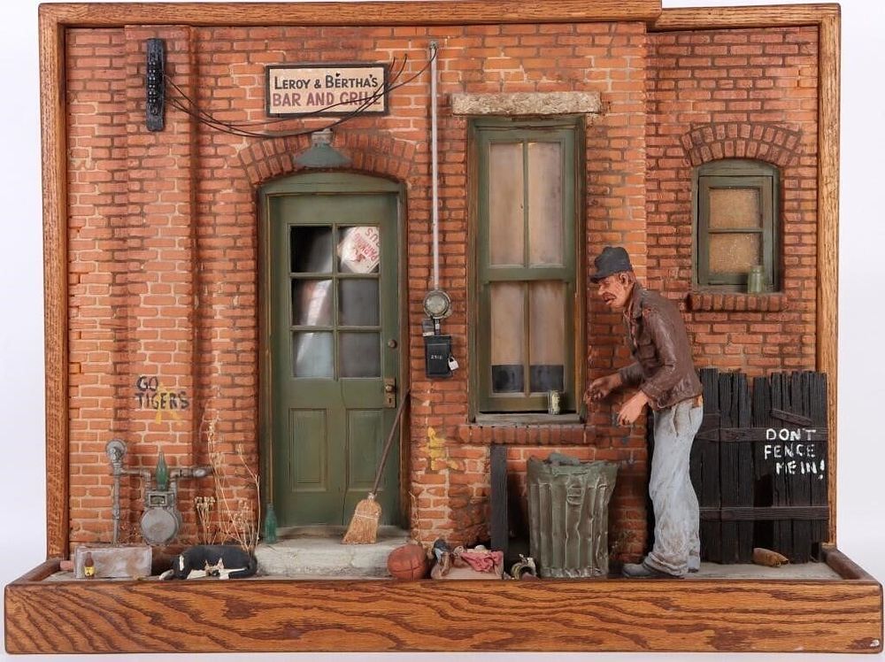 Lot 195358: SIGNED MICHAEL GARMAN LIGHTED CITYSCAPE SCULPTURE