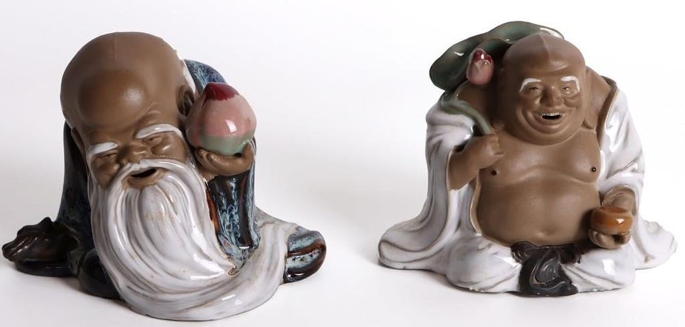 Lot 195394: VINTAGE CHINESE WANJIANG PROCELAIN MUDMAN FIGURES