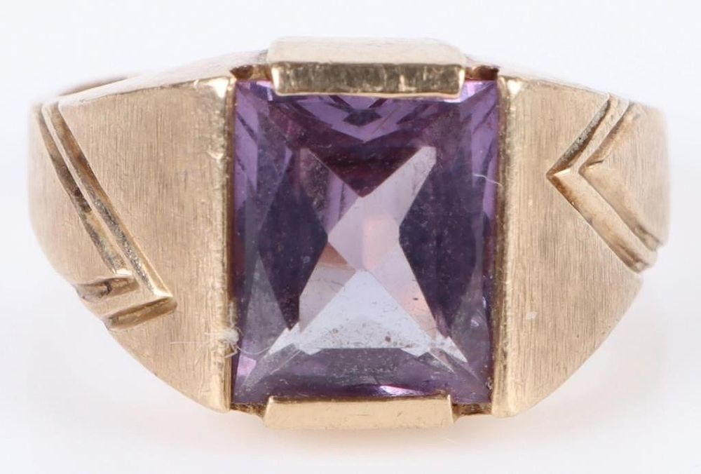Lot 198172: 2.50CT PARTI SOLITAIRE 10K YELLOW GOLD RING
