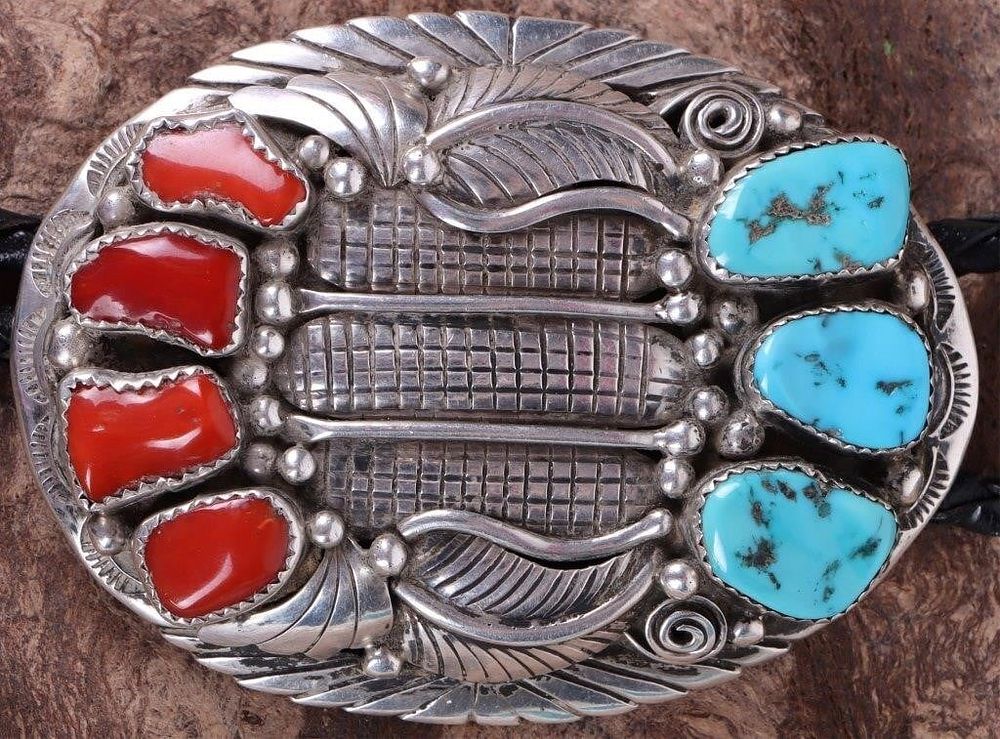 Lot 198257: SOUTHWEST NAVAJO STERLING SILVER MEN'S BOLO TIE