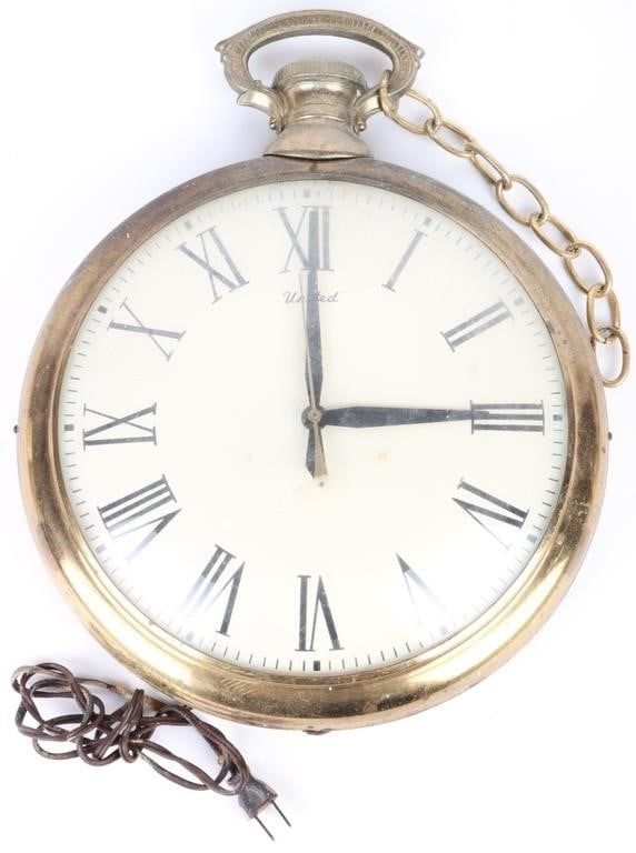 Lot 199258: RARE VINTAGE UNITED CLOCK CORP MODEL 40 WALL CLOCK