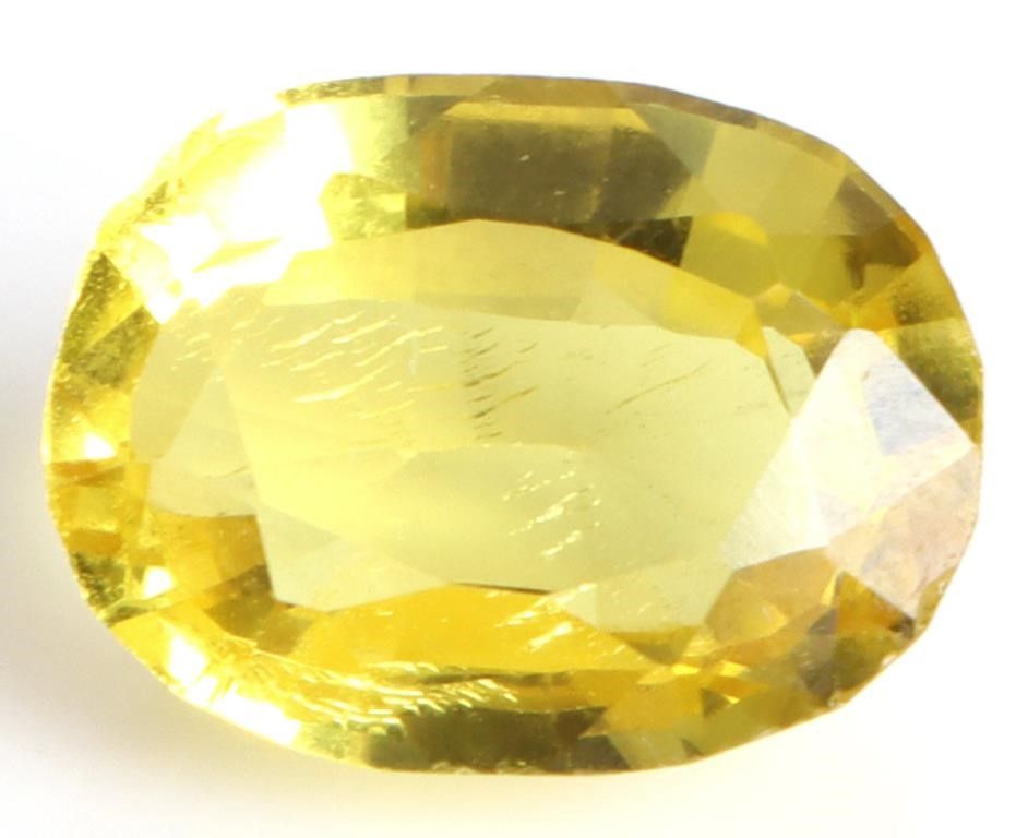 Lot 199271: 7.5CT NATURAL HELIODOR YELLOW BERYL OVAL GEMSTONE