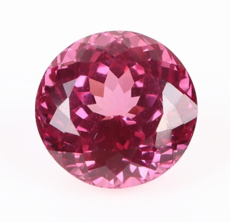 Lot 199275: 20.75CT ROUND CUT RUBY GEMSTONE