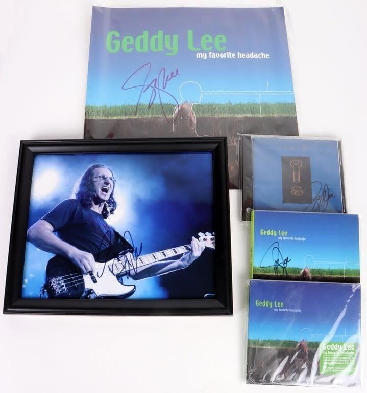 Lot 199344: GEDDY LEE RUSH AUTOGRAPHS & MEMORABILIA