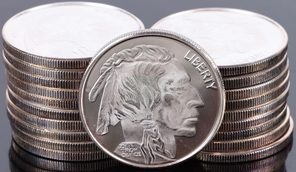 Lot 199387: .9999 FINE SILVER 1.0 OZT BUFFALO ROUNDS - 20