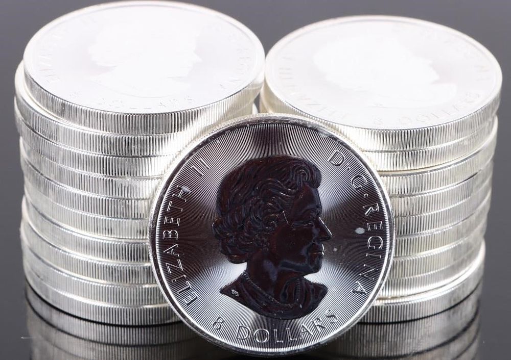Lot 199405: 1.25 OZ FINE SILVER $8 BISON CANADA 2017 ROLL-(20)