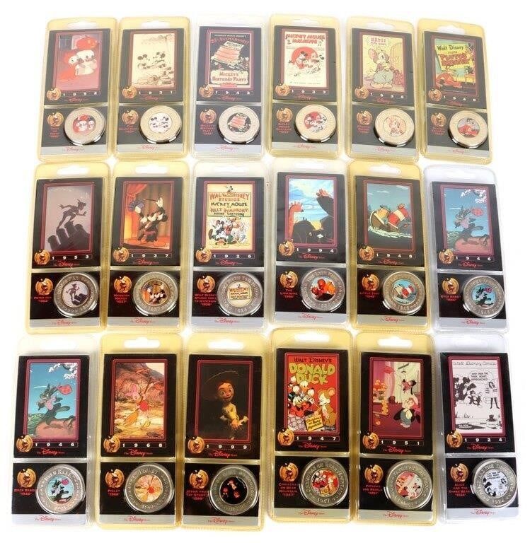 Lot 199407: ASSORTED DISNEY DECADES COINS UNOPENED - (16)