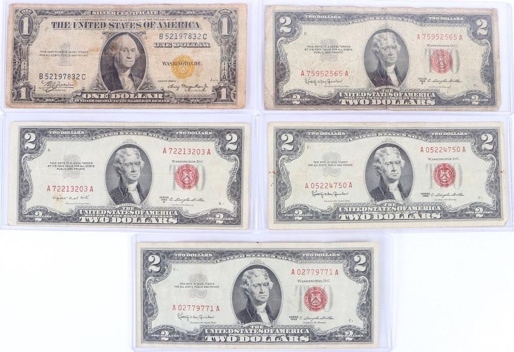 Lot 200427: UNITED STATES CURRENCY LOT OF 5