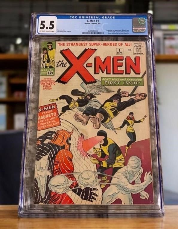 Lot 201085a: X-MEN #1 CGC 5.5 - ORIGIN & 1ST X-MEN - MAJOR KEY!