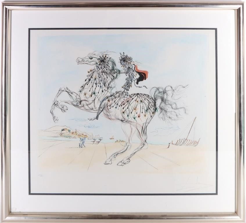 Lot 203448: SALVADOR DALI SIGNED "HORSE W/ RIDER" LTD. PRINT