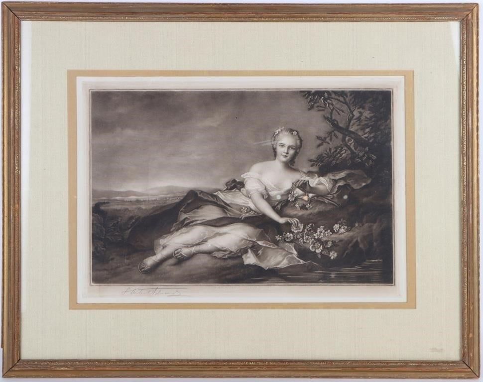 Lot 203449: S. EDWARDS AFTER NATTIER SIGNED & FRAMED ENGRAVING