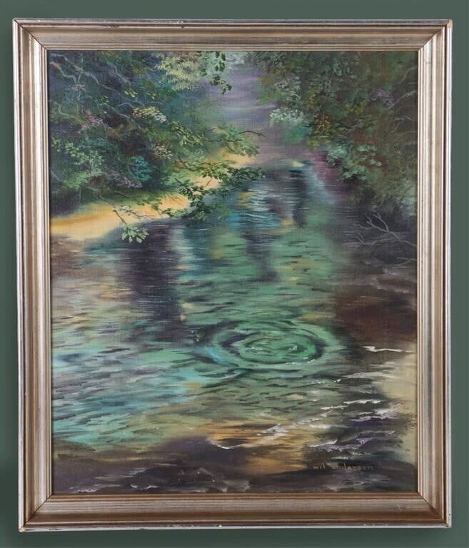 Lot 203459: WIL ANDERSON "SPRING RISE" OIL ON CANVAS FRAMED