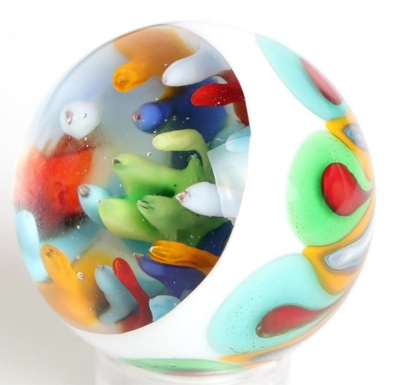 Lot 203514: GREG HOGLIN 2003 RAINBOW IMPLOSION ART MARBLE