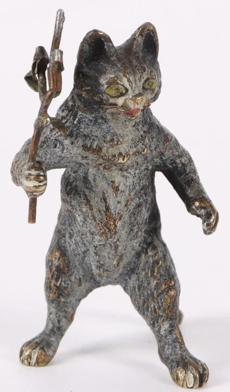 Lot 203534: AUSTRIAN VIENNA COLD PAINTED BRONZE CAT