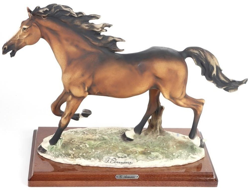 Lot 203537: GIUSEPPE ARMANI CAPODIMONTE HORSE SCULPTURE
