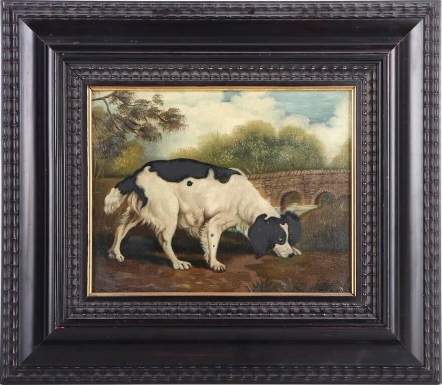 Lot 204154: SIGNED TAYLOR OIL ON CANVAS OF SHEEP DOG FRAMED