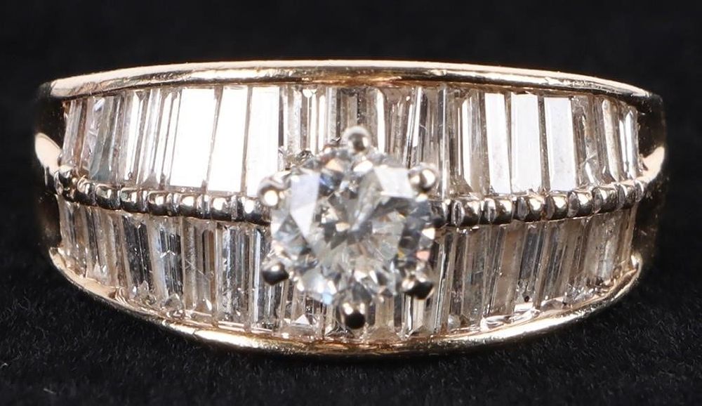 Lot 204184: 14K YELLOW GOLD 2.35CTW DIAMOND WEDDING RING