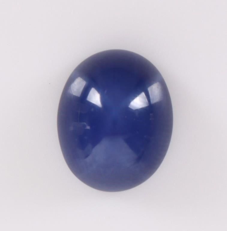 Lot 204347: 5.0CT OVAL BLUE STAR SAPPHIRE LOOSE GEMSTONE