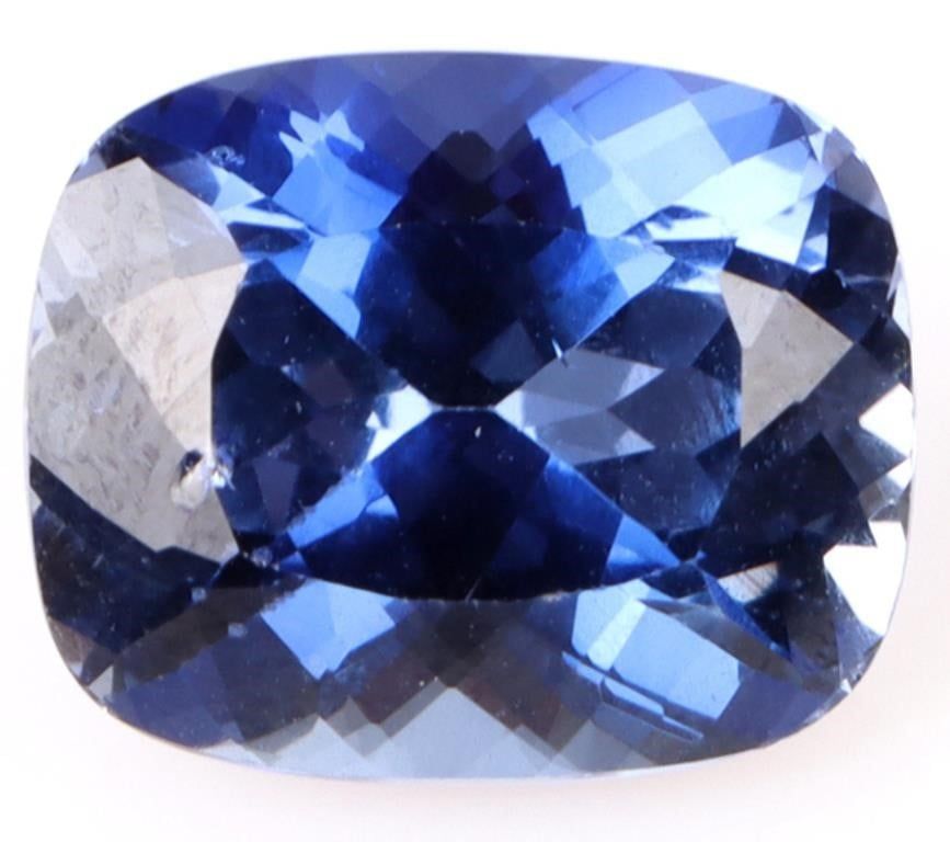 Lot 204348: 10.80CT CUSHION-CUT BLUE SAPPHIRE LOOSE GEMSTONE