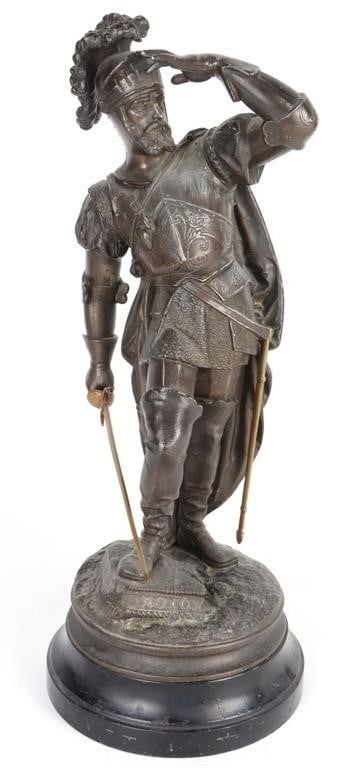 Lot 204462: ANTIQUE SPANISH CONQUISTADOR BRONZE SCULPTURE