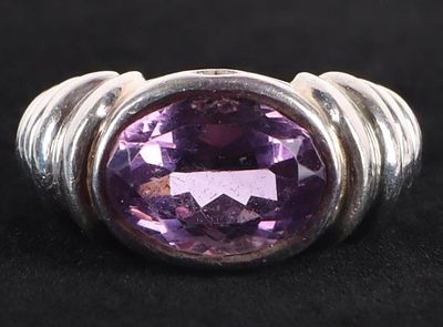 STERLING SILVER AMETHYST RING. Sterling Silver Amethyst RingStone Type: AmethystWeight: 11.73