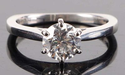 VALINA 14K 1.53CT NATURAL DIAMOND SOLITAIRE RING. Valina 14K white gold 1.53CT natural diamond