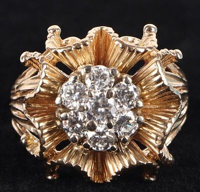 1.26CTW DIAMOND 14K YELLOW GOLD RING. 1.26ctw Diamond 14 karat yellow Gold Ring.Stone Type: