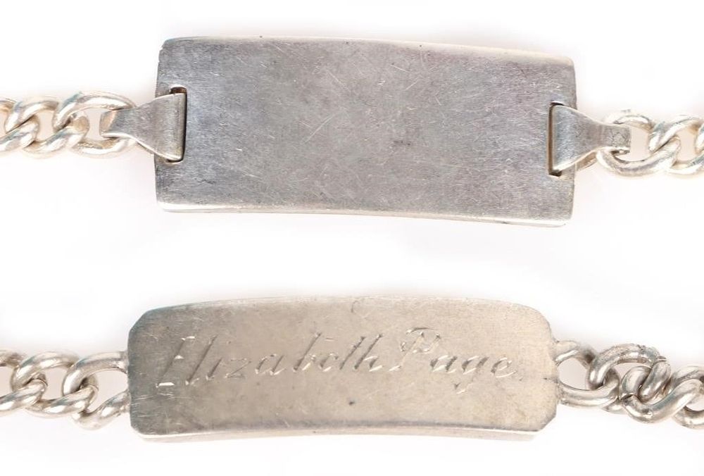 Lot 209202: MALE & FEMALE STERLING SILVER NAMEPLATE BRACELETS
