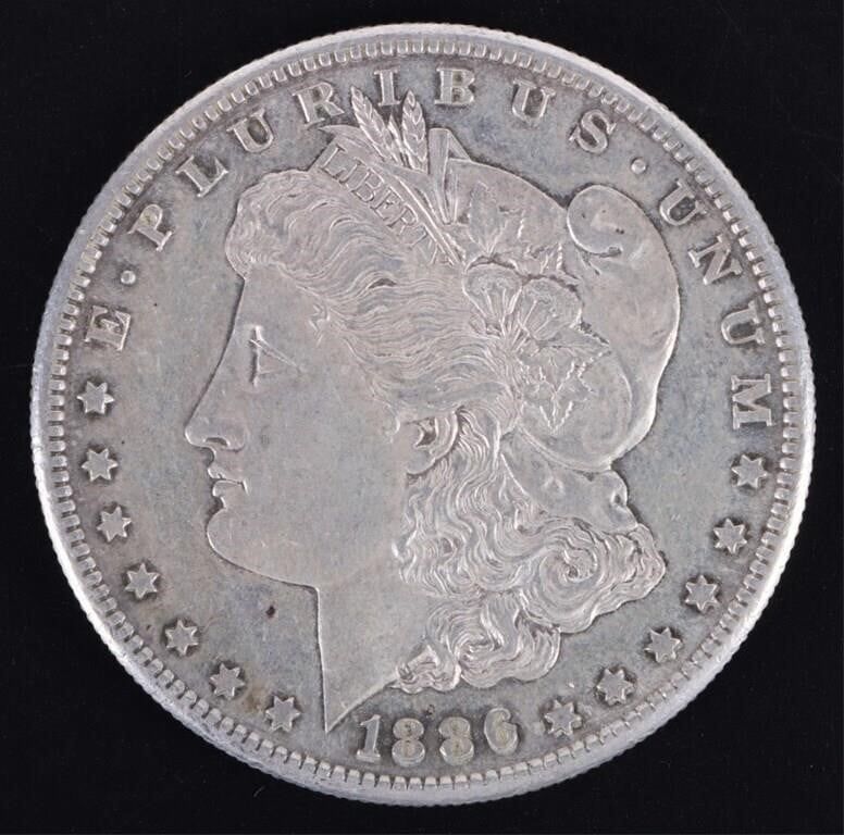 Lot 209233: RARE 1886 S MORGAN SILVER DOLLAR AU/MS