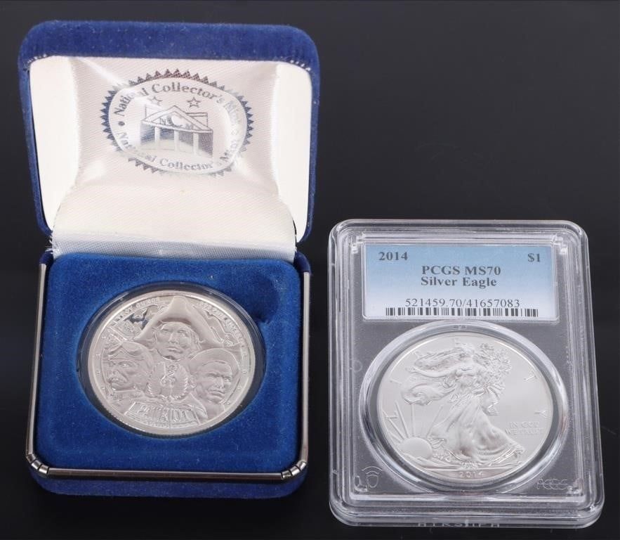 Lot 209247: FINE SILVER 1 OZT U.S. BULLION COINAGE - (2)