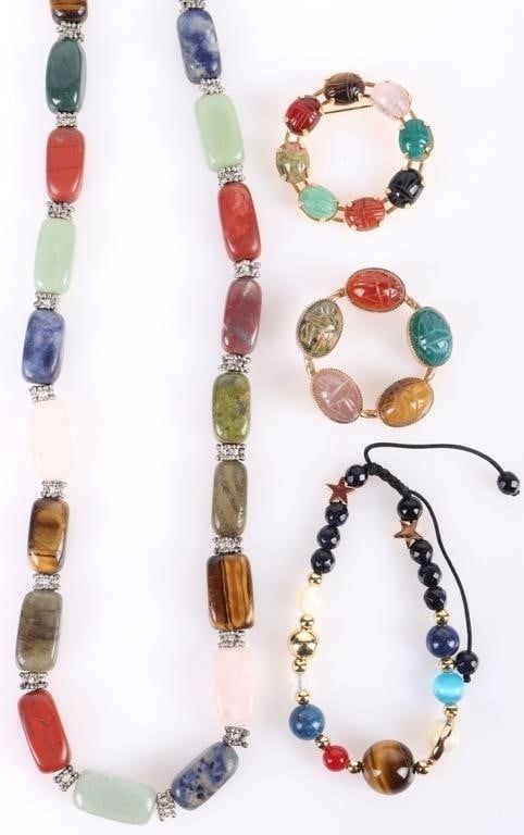 Lot 209378: STUNNING MULTI GEMSTONE JEWELRY LOT OF 4