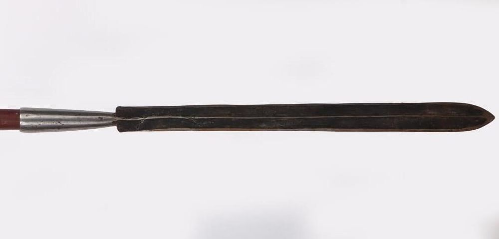 Lot 209423: ANTIQUE AFRICAN MASAI LION DOUBLE SIDED SPEAR