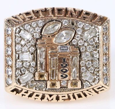 10K YELLOW GOLD FSU 1999 NATIONAL CHAMPION RING. 10K yellow gold FSU 1999 National Champion ring