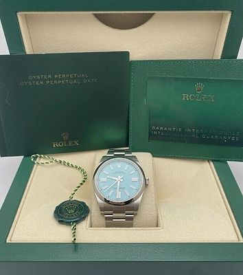 ROLEX OYSTER PERPETUAL 41MM TURQUOISE DIAL 124300. Men's Rolex Oyster Perpetual 31 Jewel 41mm