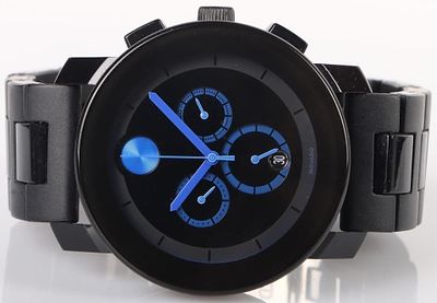 MOVADO BOLD CHRONOGRAPH MEN'S WRISTWATCH. Movado Bold chronograph black and blue men's