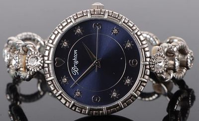 BRIGHTON HALO STAR CITY SILVER-TONE LADIES WATCH. Brighton Halo Star City silver-tone ladies
