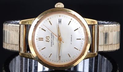 ERNEST BOREL AUTOMATIC GOLD-TONE WRISTWATCH. Ernest Borel automatic gold-toned men's wristwatch.